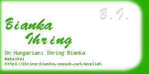 bianka ihring business card